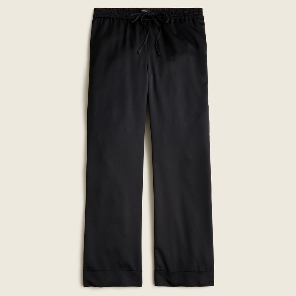 J.Crew Drawstring cuffed crepe pant in Black Size 6